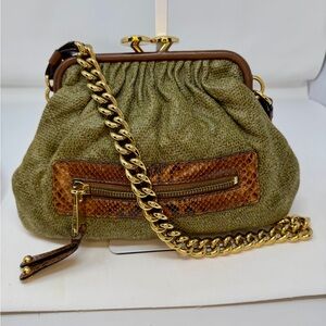 Marc Jacobs Stam Bag 2006 Runway Collection in Green/Brown Python - RARE color!